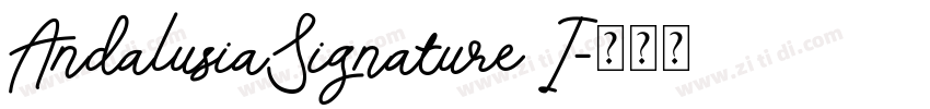 AndalusiaSignature I字体转换